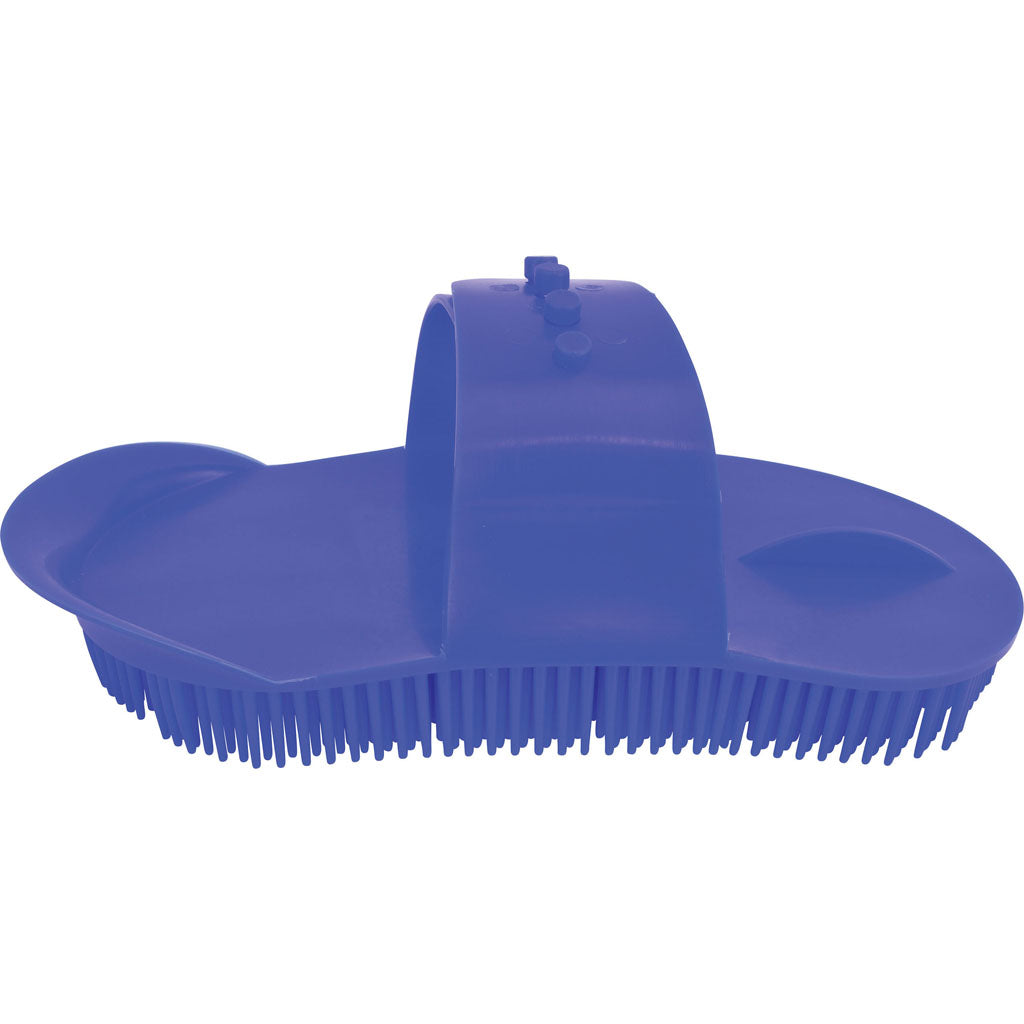 Plastic Curry Comb W/Strap (BLUE, 7 IN)
