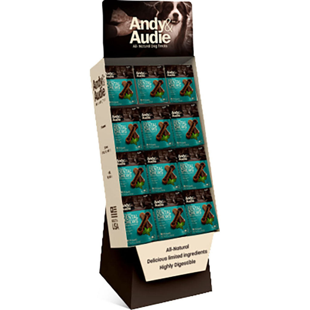 Andy & Audie Dental Chews For Dogs Display