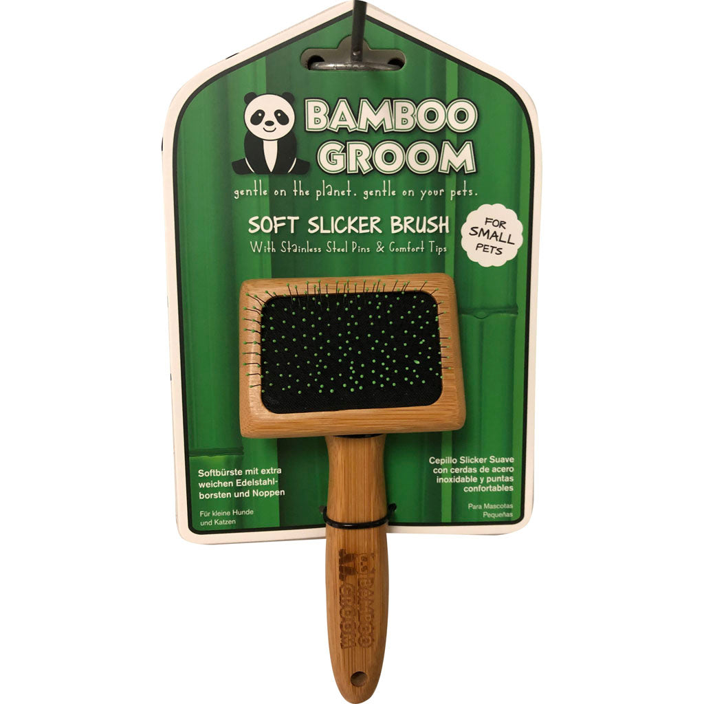 Bamboo Groom Soft Slicker Brush (SM)
