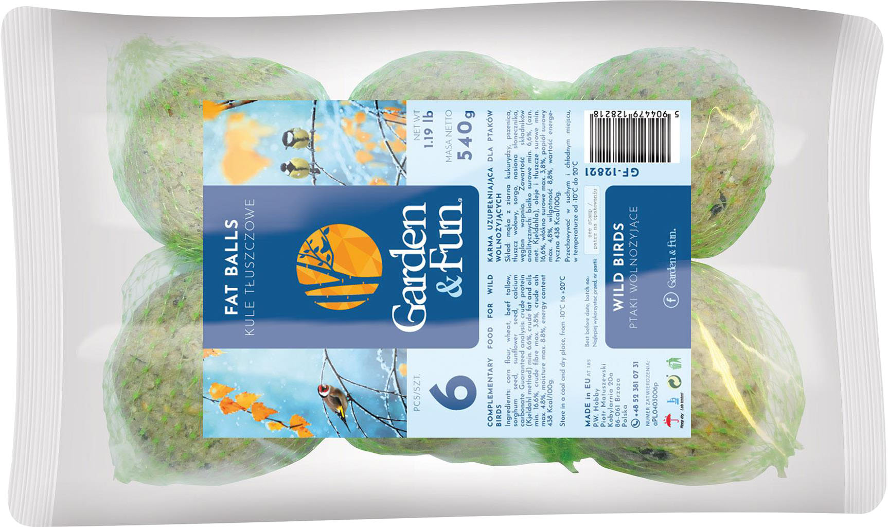 Garden & Fun Suet Balls (NATURAL, 6 PK)