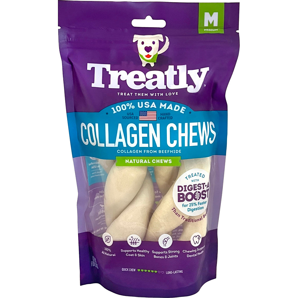 Treatly Usa  Collagen Twists (NATURAL, 6 IN-2 PK)