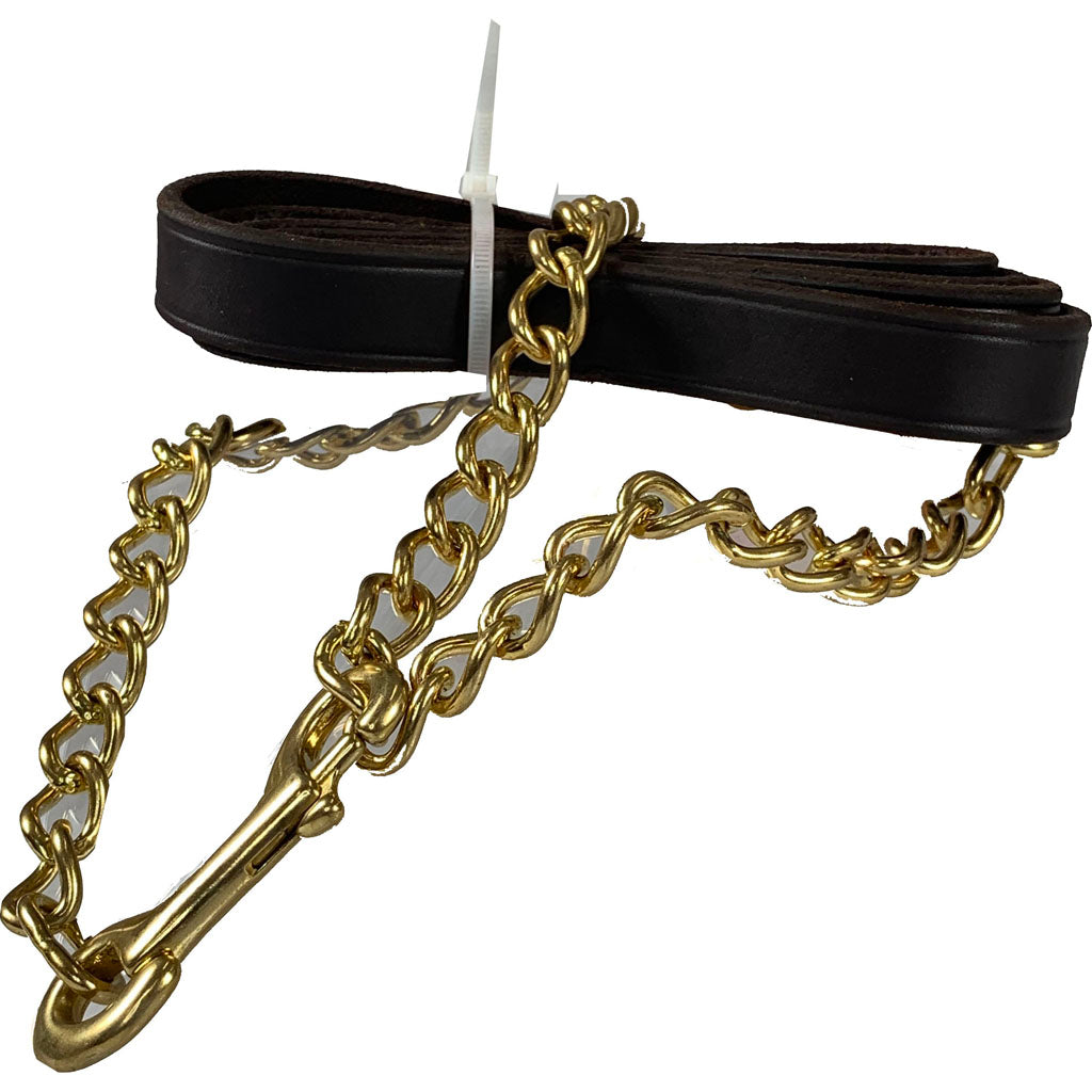 Beiler'S Leather Lead W/Chain (BROWN, 6 FT)