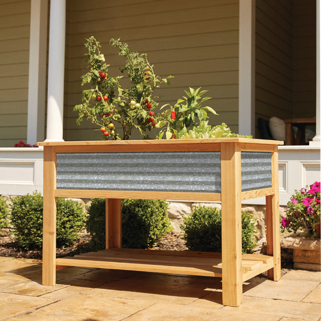 Elevated Garden Planter W/Fabric Liner (4X2 FT)