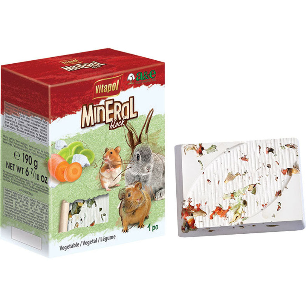 Vitapol Mineral Block For Small Animals (VEGETABLE, LG-190 GM)