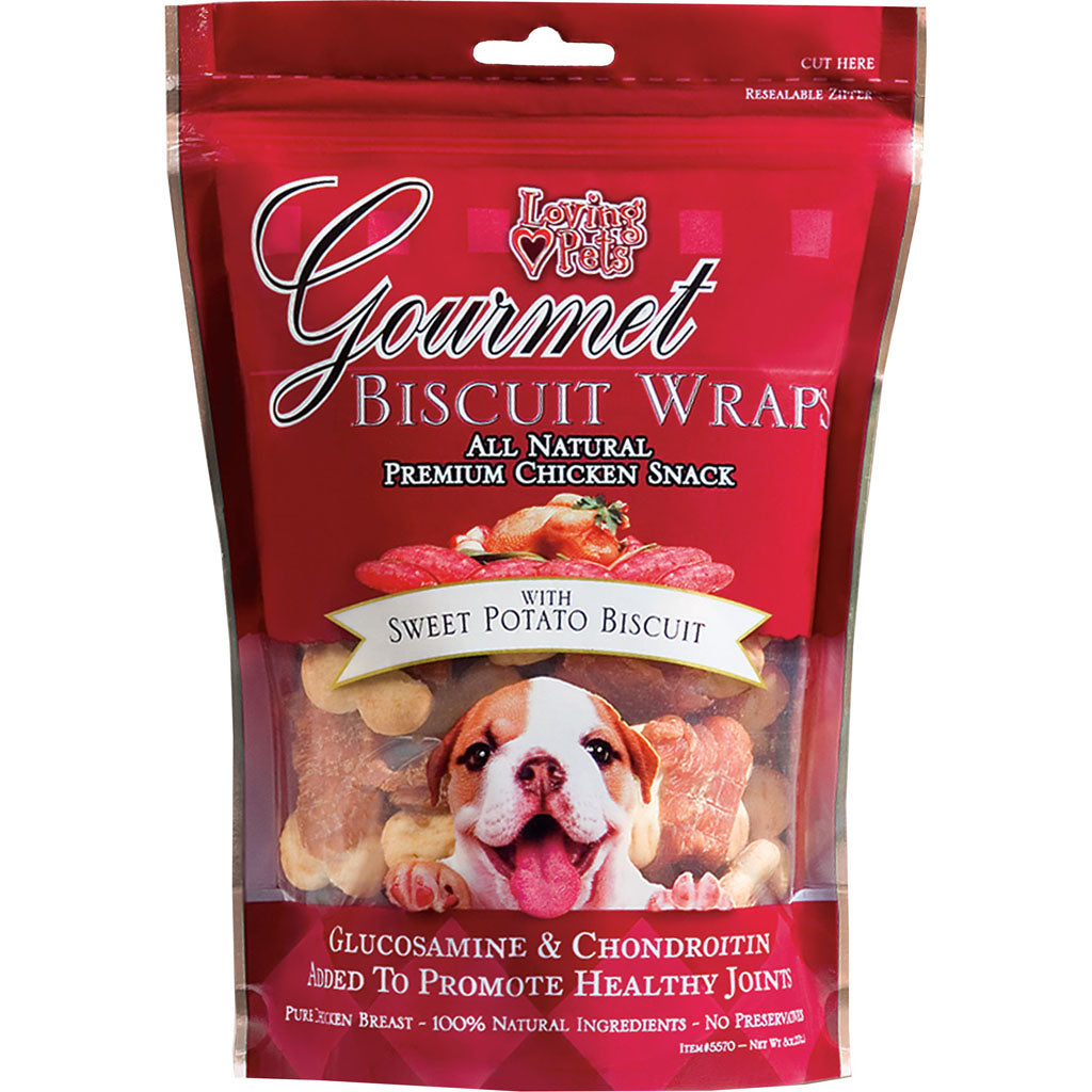 Gourmet Biscuit Wraps W/Glucosamine & Chondroitin (SWEET POTATO/CH, 8 OZ)
