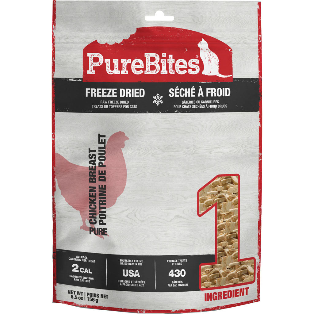 Purebites Freeze Dried Cat Treats (CHICKEN BREAST, 5.5 OZ)