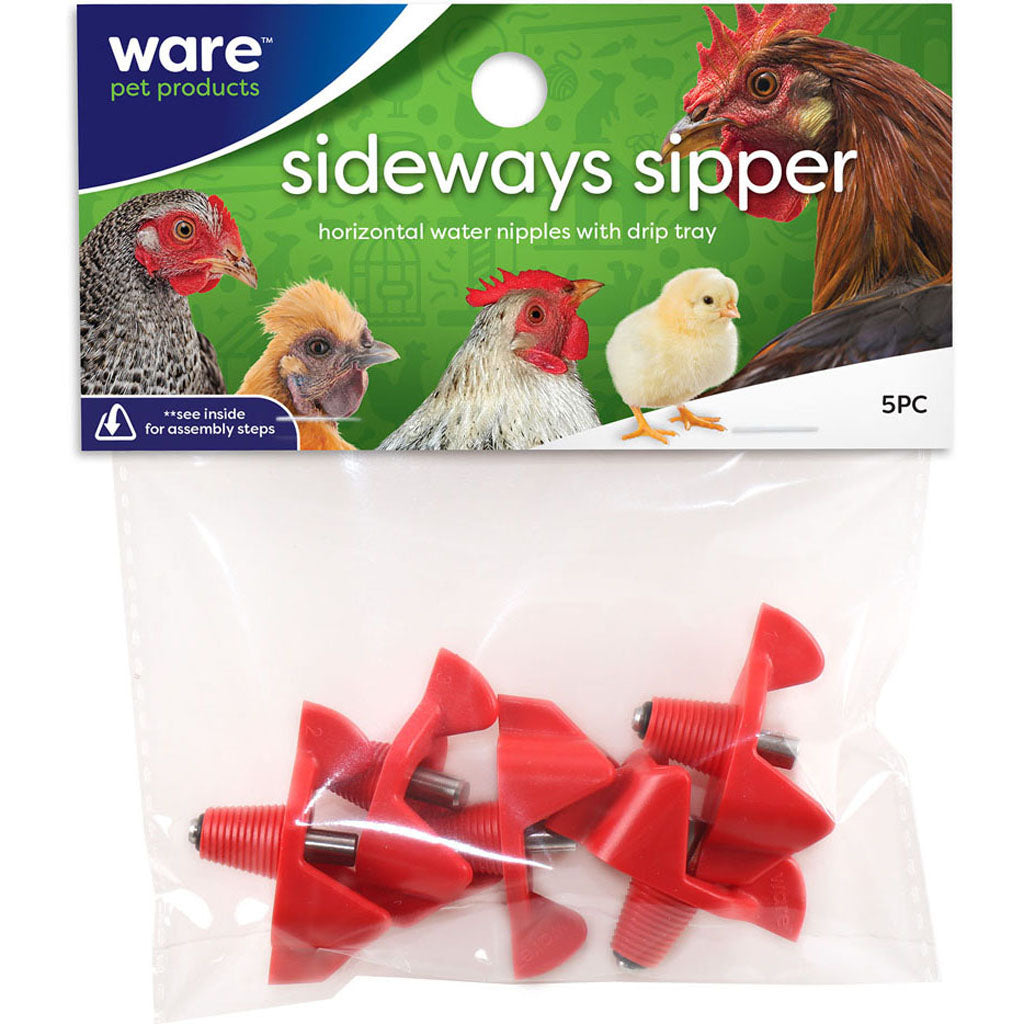 Sideways Sipper Horizontal Water Nipples (5 PK)