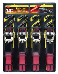 Keeper Rachet Tie-Down W/J Hooks (1 IN X 14 FT-4)