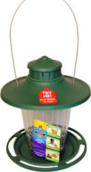 Lantern Plastic Sunflower Feeder (GREEN, 3.8 LB CAP)