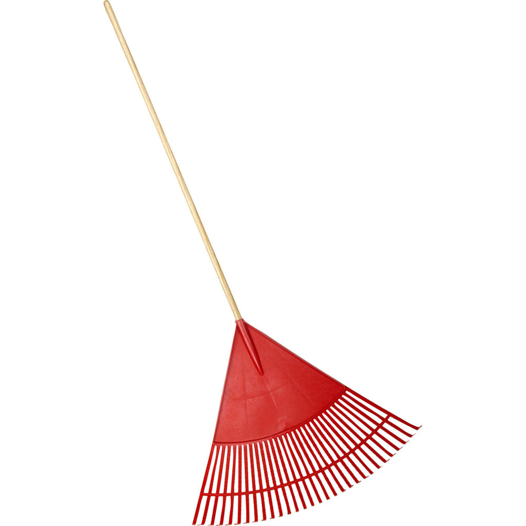 30 Tine Wood Handle Poly Leaf Rake (30 IN)
