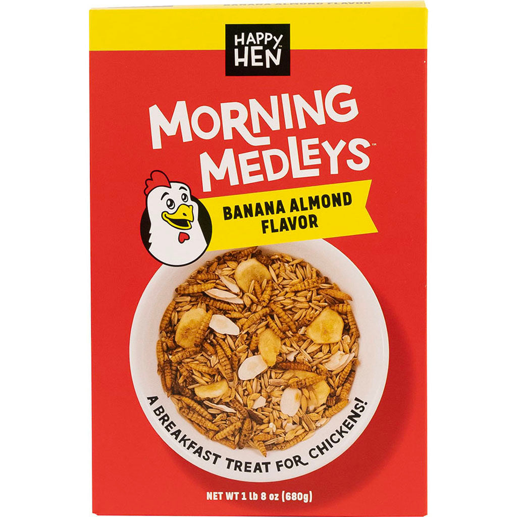 Happy Hen Morning Medley Treats For Chickens (BANANA/ALMOND, 1.5 LB)