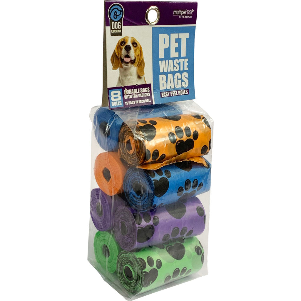 Multipet Paw Print Waste Bags