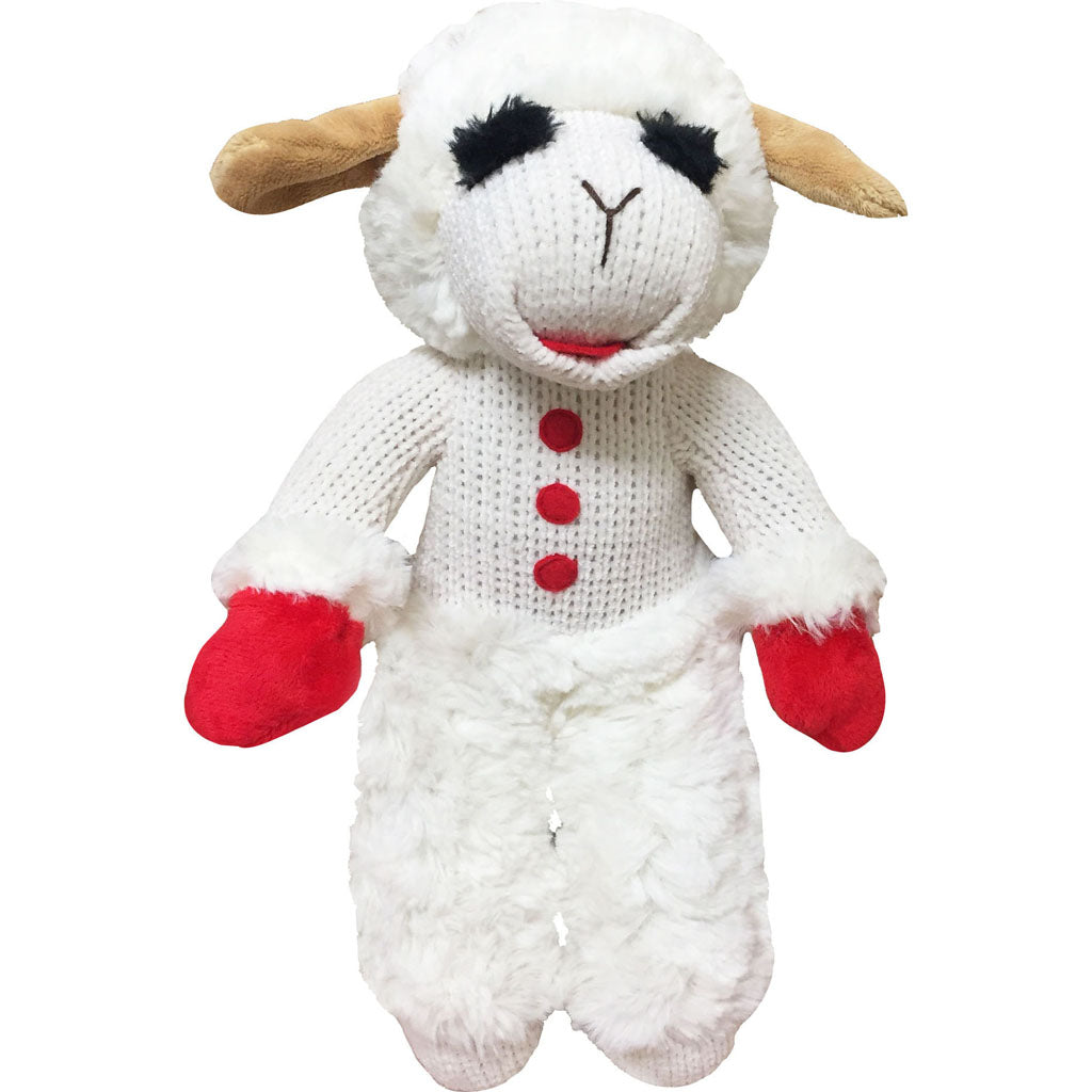 Multipet Lamb Chop Standing Plush Toy (WHITE, 13 IN)
