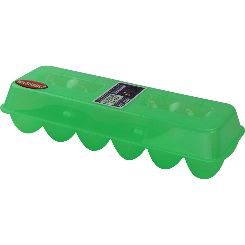 Egg Carton Plastic (GREEN, 12 CT)