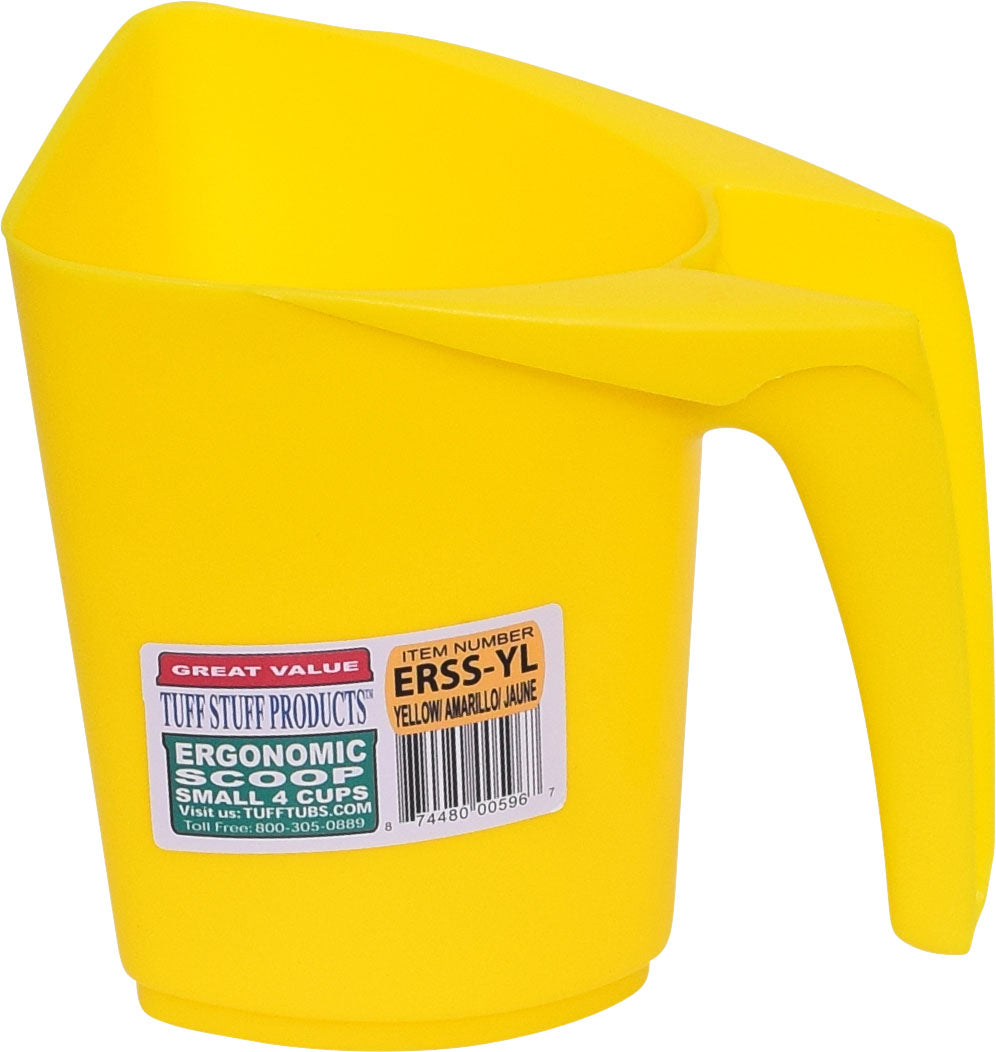 Tuff Stuff Ergonomic Scoop (YELLOW, 1 QT)