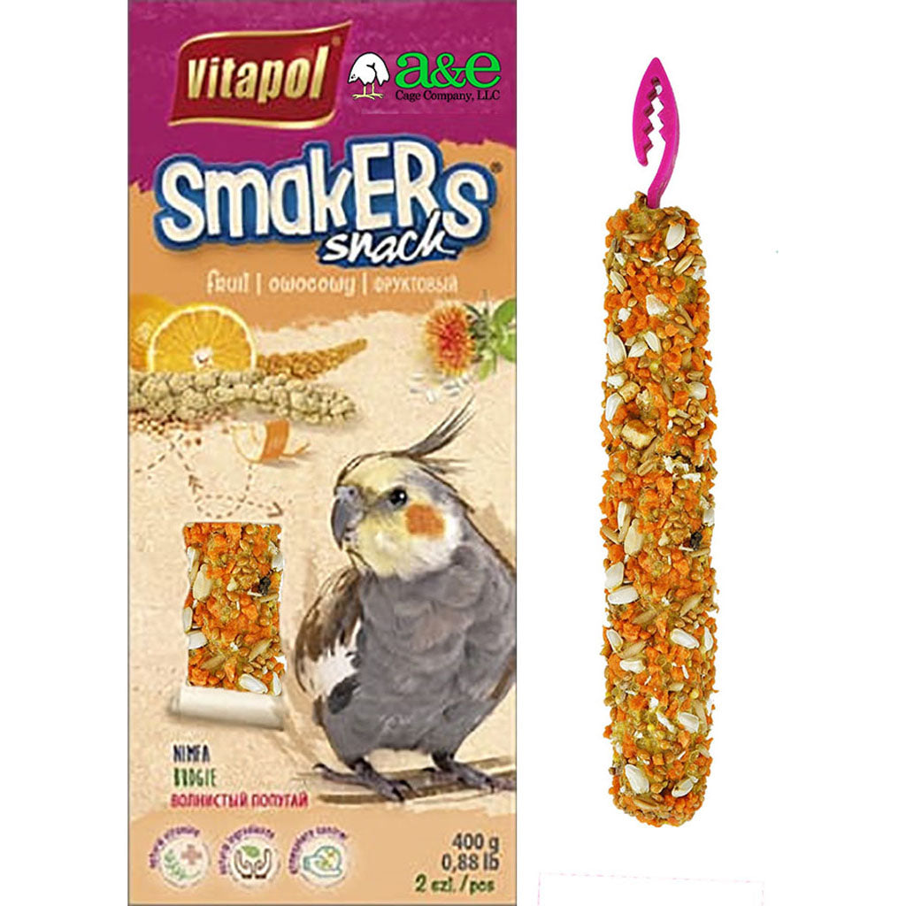 Smakers Treat Stick Cockatiel (ORANGE, 2 PK)