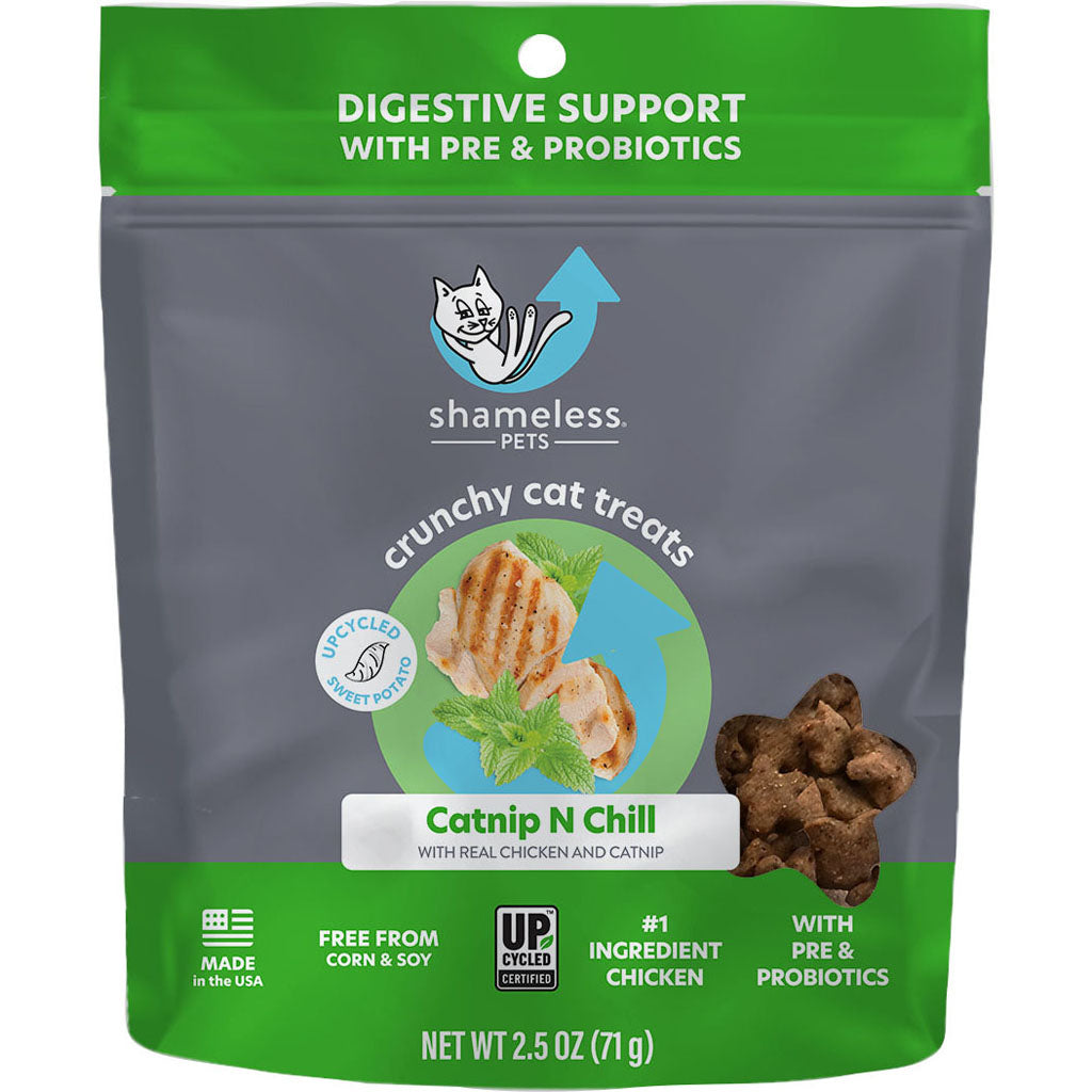 Shameless Crunchy Cat Treats (CHICKEN/CATNIP, 2.5 OZ)