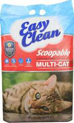 Easy Clean Multi-Cat Scoopable Cat Litter (ODOR BLOCK, 40 LB)