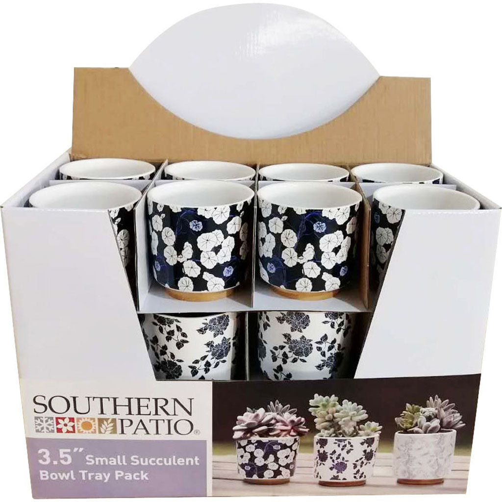 Southern Patio Ceramic Succulent Bowls Mixed Pdq