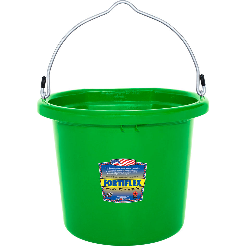 Fortiflex Flat Back Bucket (MANGO GREEN, 20 QT)