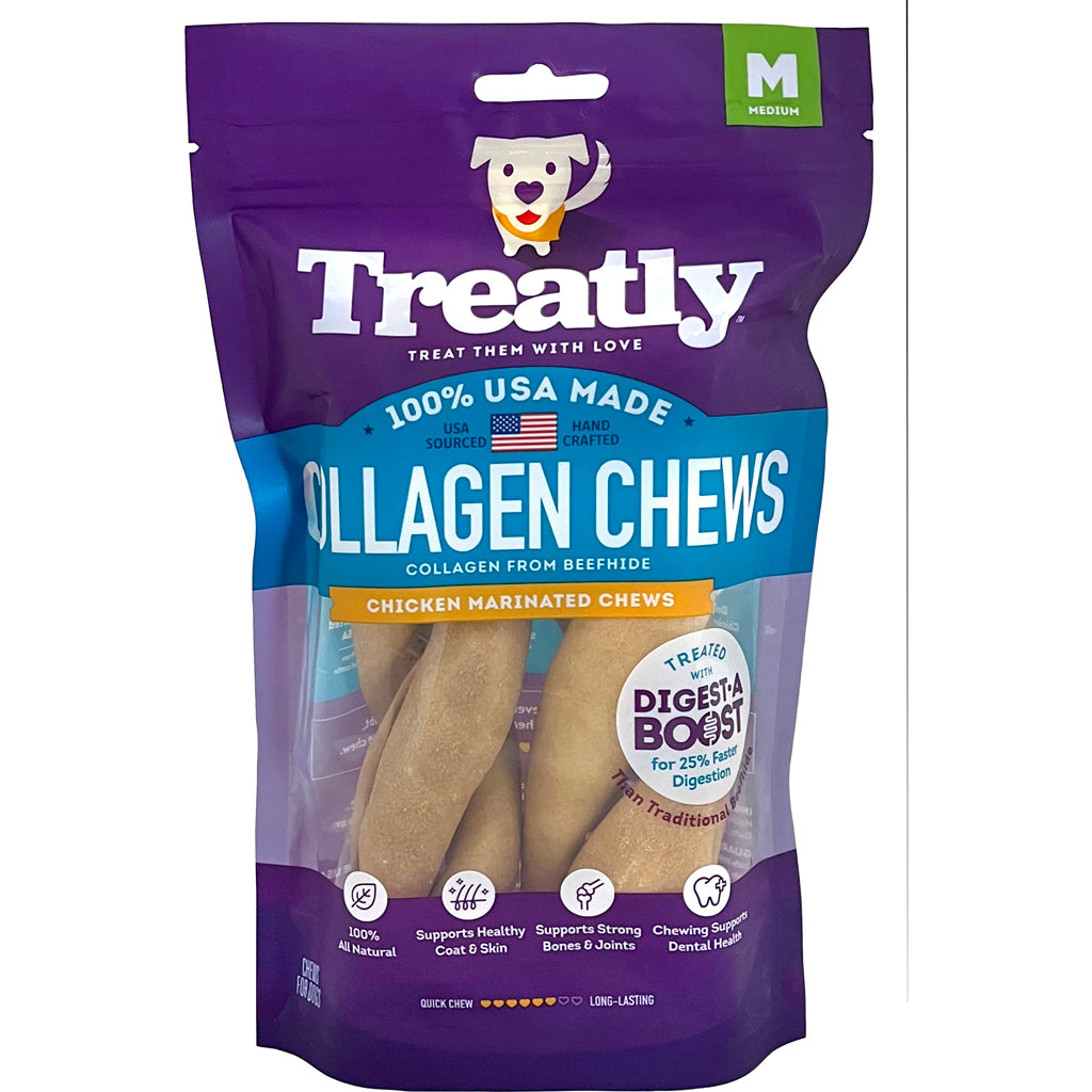 Treatly Usa  Collagen Twists (CHICKEN, 6 IN-2 PK)