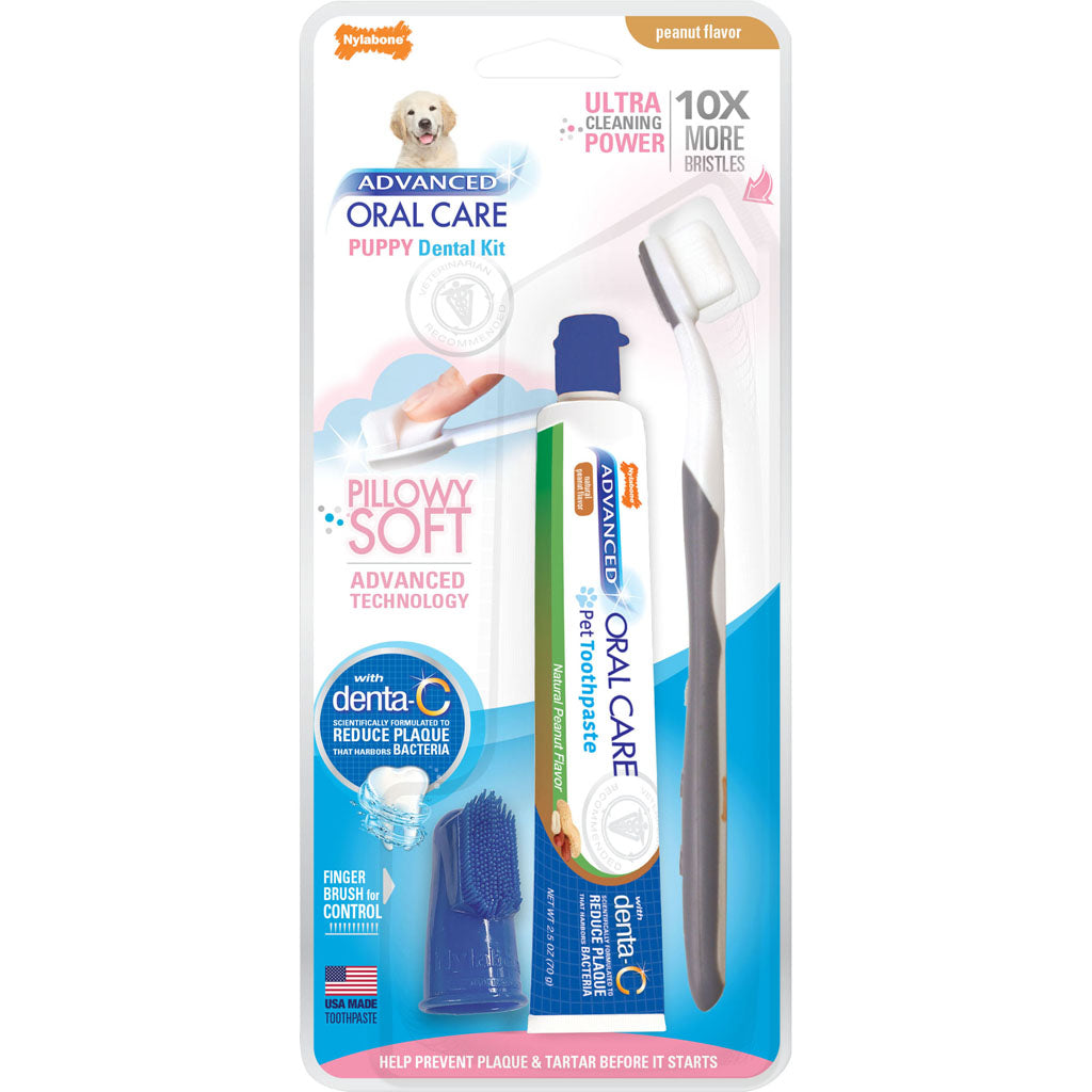 Advanced Oral Care Puppy Dental Kit Soft Bristles (PEANUT BUTTER, 3 PC)