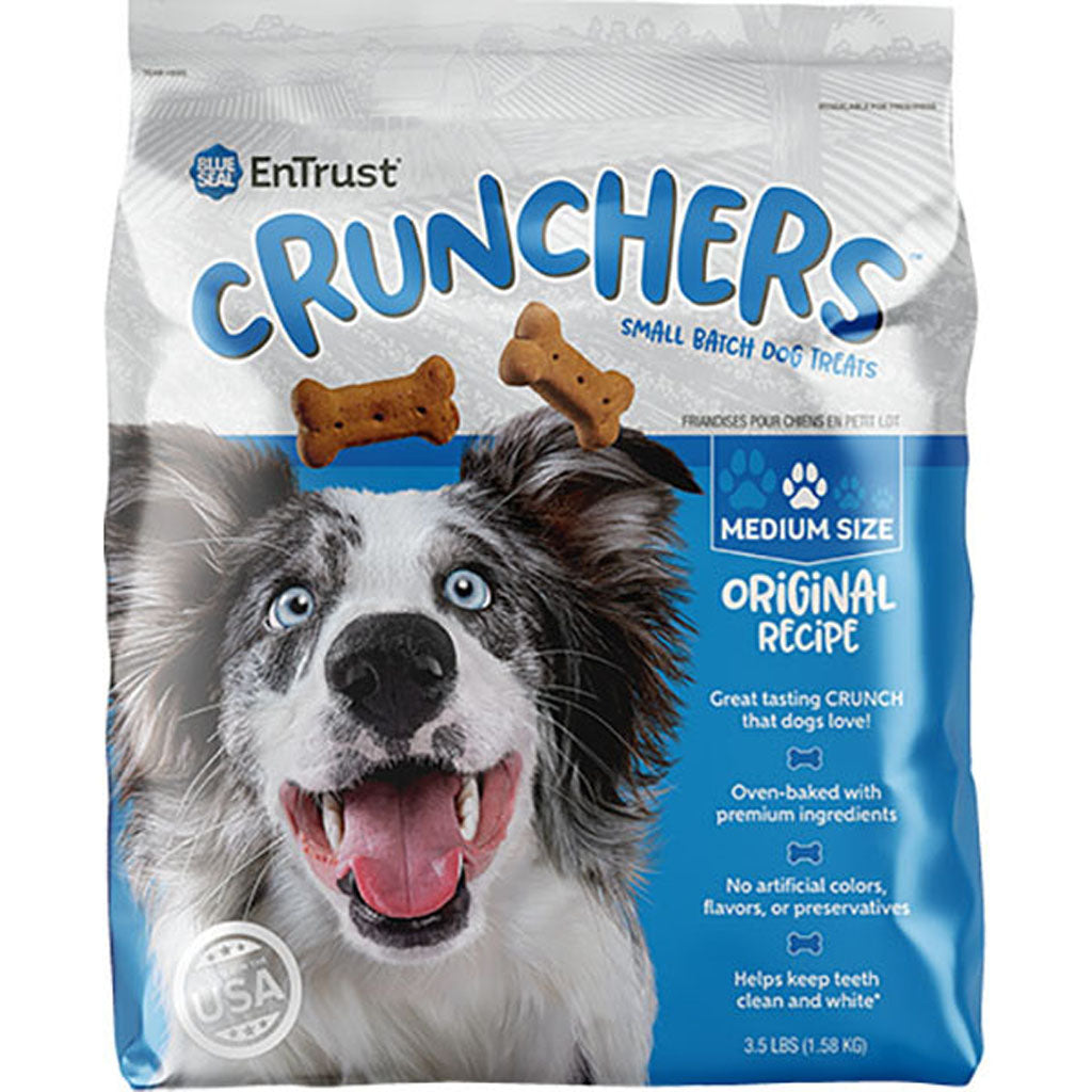 Blue Seal Entrust Crunchers Small Batch Dog Treats (ORIGINAL, MEDIUM - 3.5 LB)