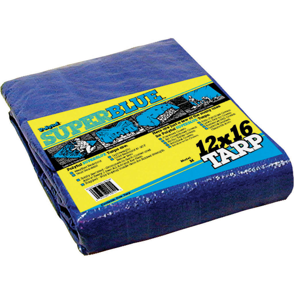 Polytuf Super Blue Tarp (BLUE, 12X16 FT-2.3 OZ)
