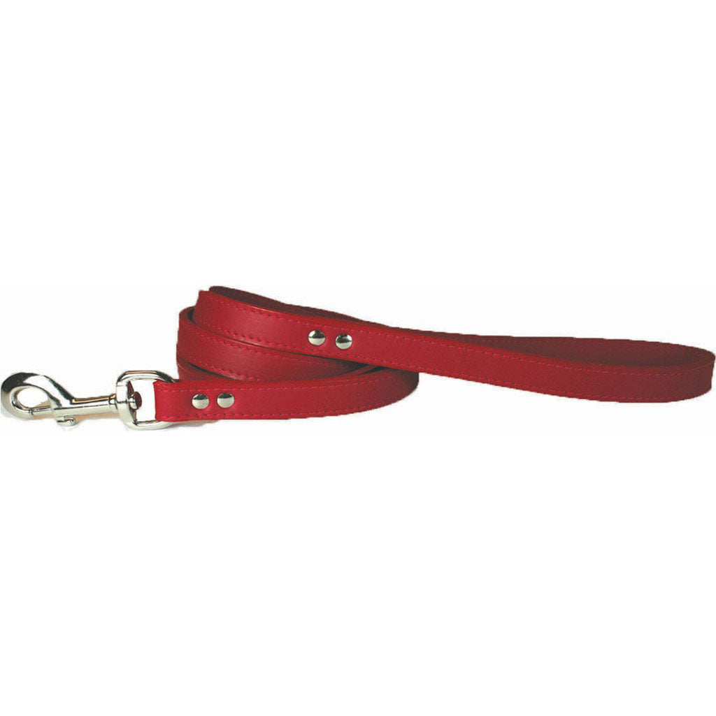 Leather Dog Leash (RED, 1/2X4FT)