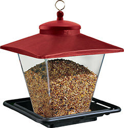 Cafe  Wild Bird Feeder (RED/BLACK, 7 LB CAP)