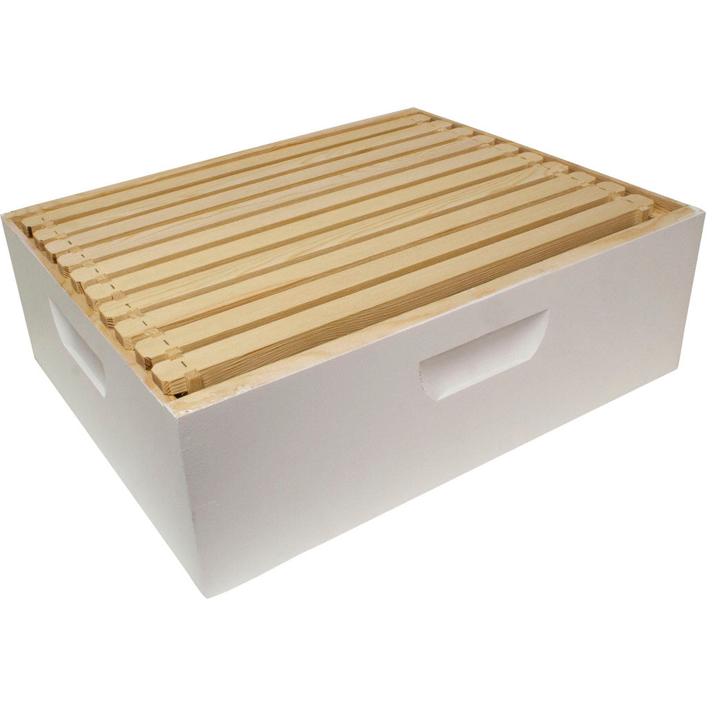 Medium Box Painted W/ 10 Frames & Foundation