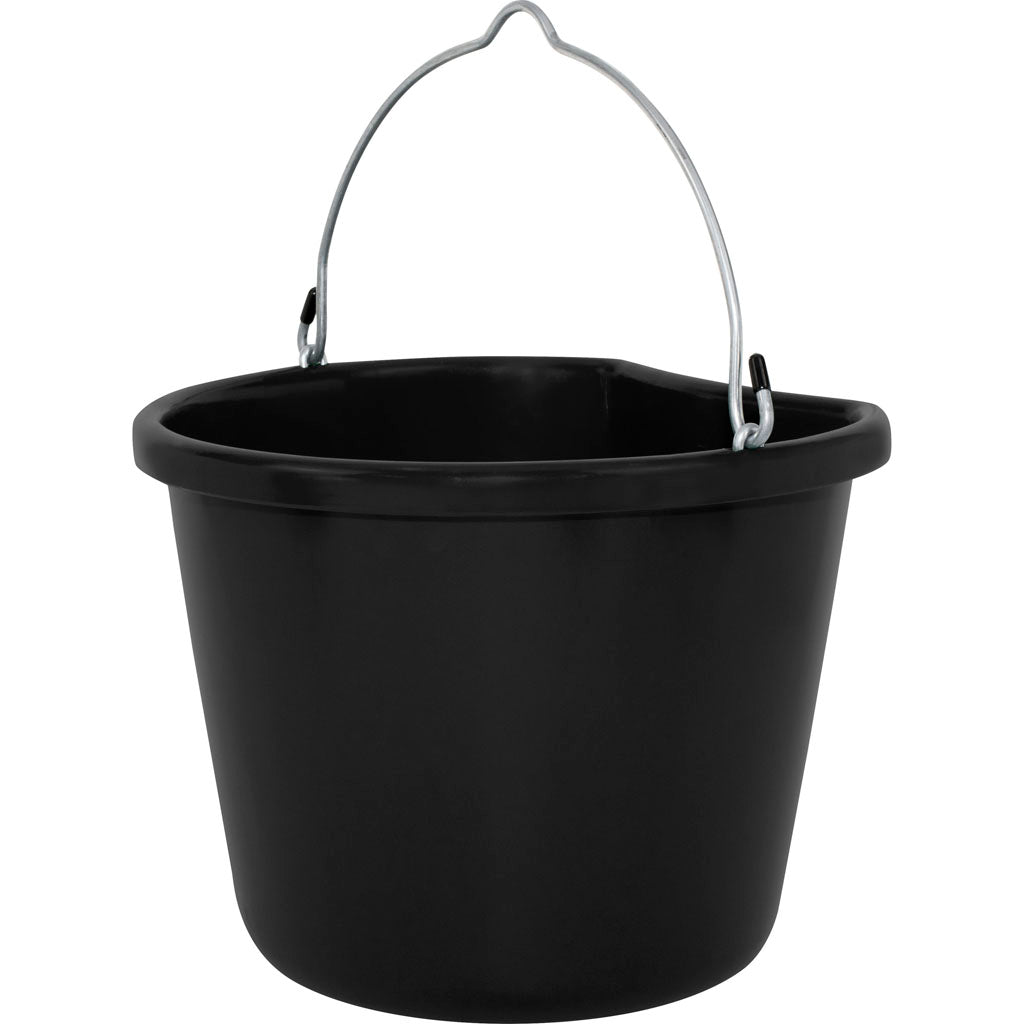 Fortiflex Economy Flat Back Bucket (BLACK, 20 QT)