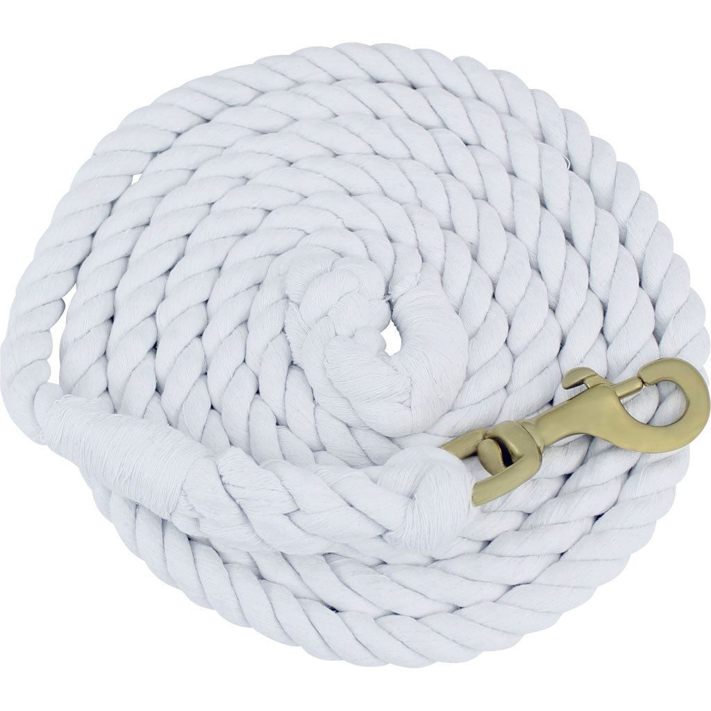 Cotton Horse Lead (WHITE, 3/4 IN X 10 FT)