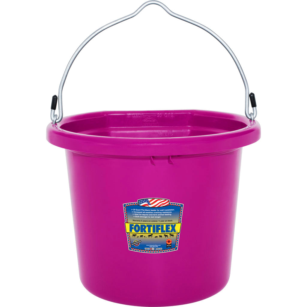 Fortiflex Flat Back Bucket (HOT PINK, 20 QT)