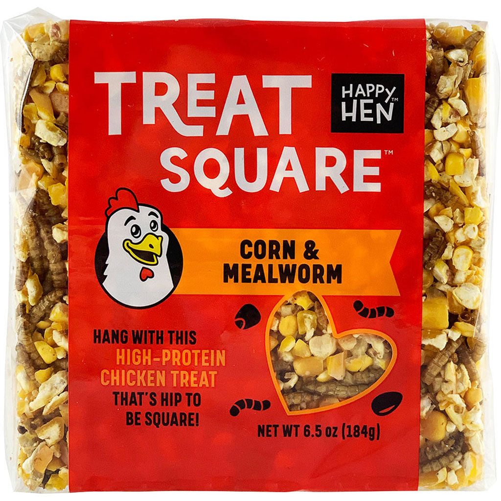 Happy Hen Treat Square (MEALWORM/CORN, 6.5 OZ)