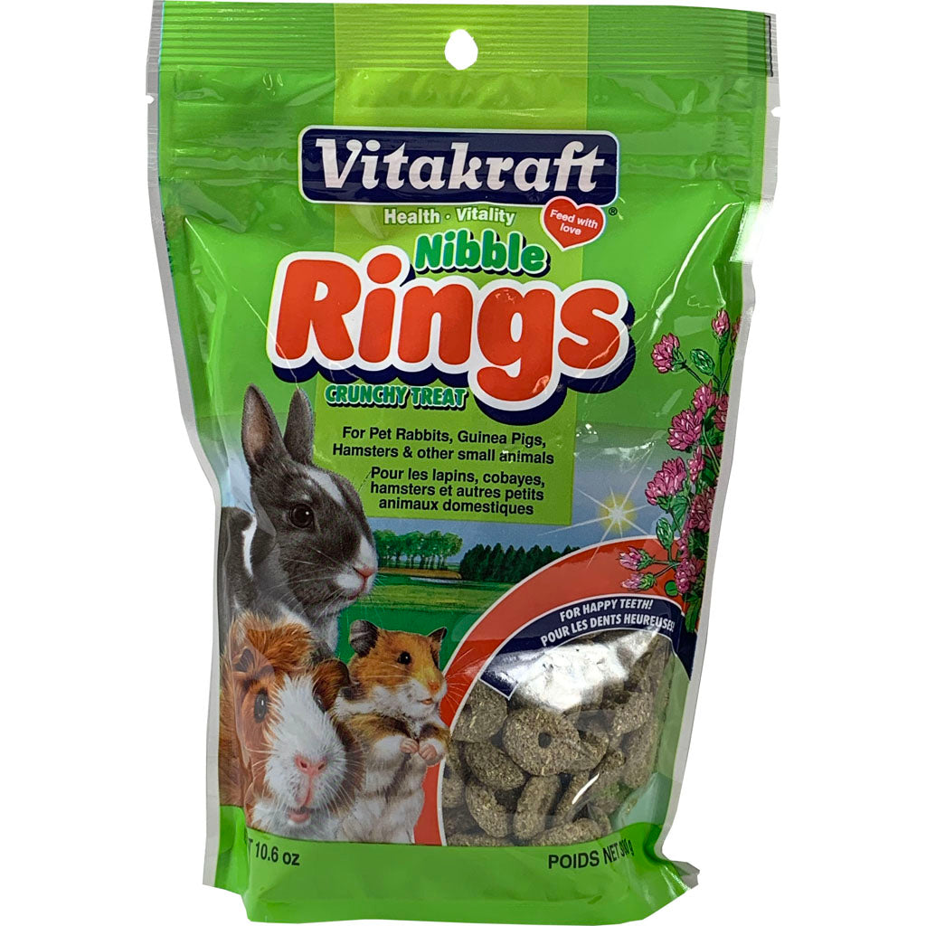 Vitakraft Nibble Rings Small Animal Treats (ALFALFA, 10.66 OZ)