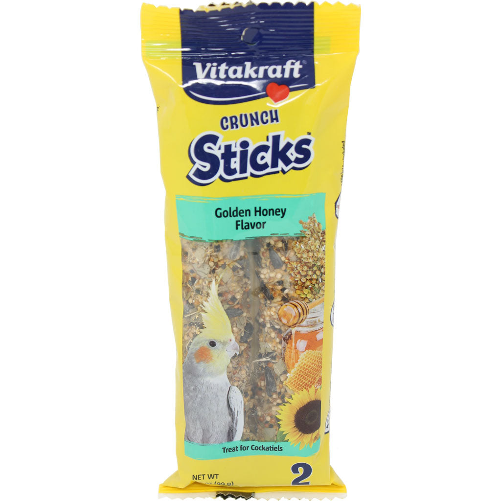 Vitakraft Crunch Sticks Cockatiel Treats (HONEY, 3.5 OZ)