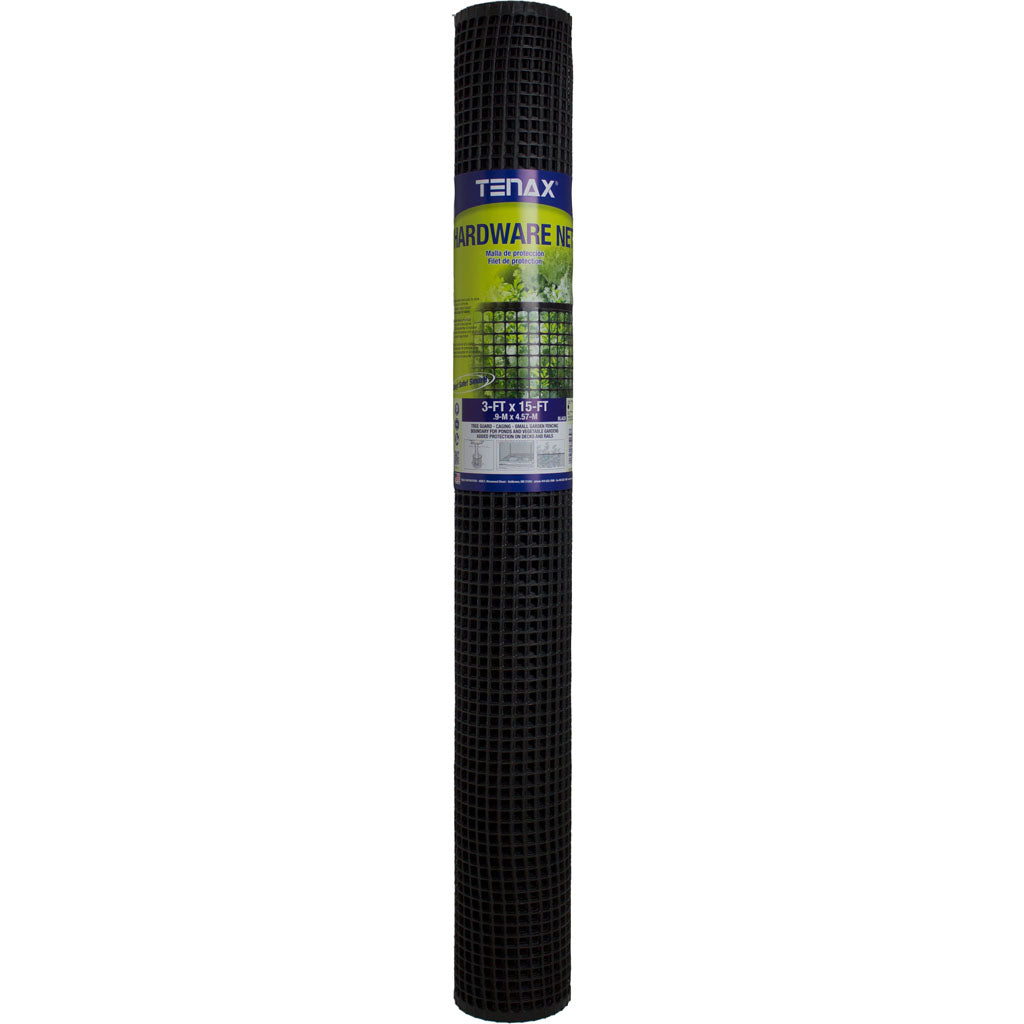 Tenax Plastic Hardware Net (BLACK, 3X15 FT)