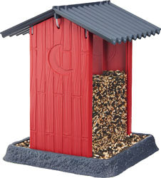 Shed Bird Feeder (RED, 4.25 LB CAP)
