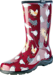 Sloggers Womens Waterproof Comfort Boot (CHICKEN RED, SZ 9)
