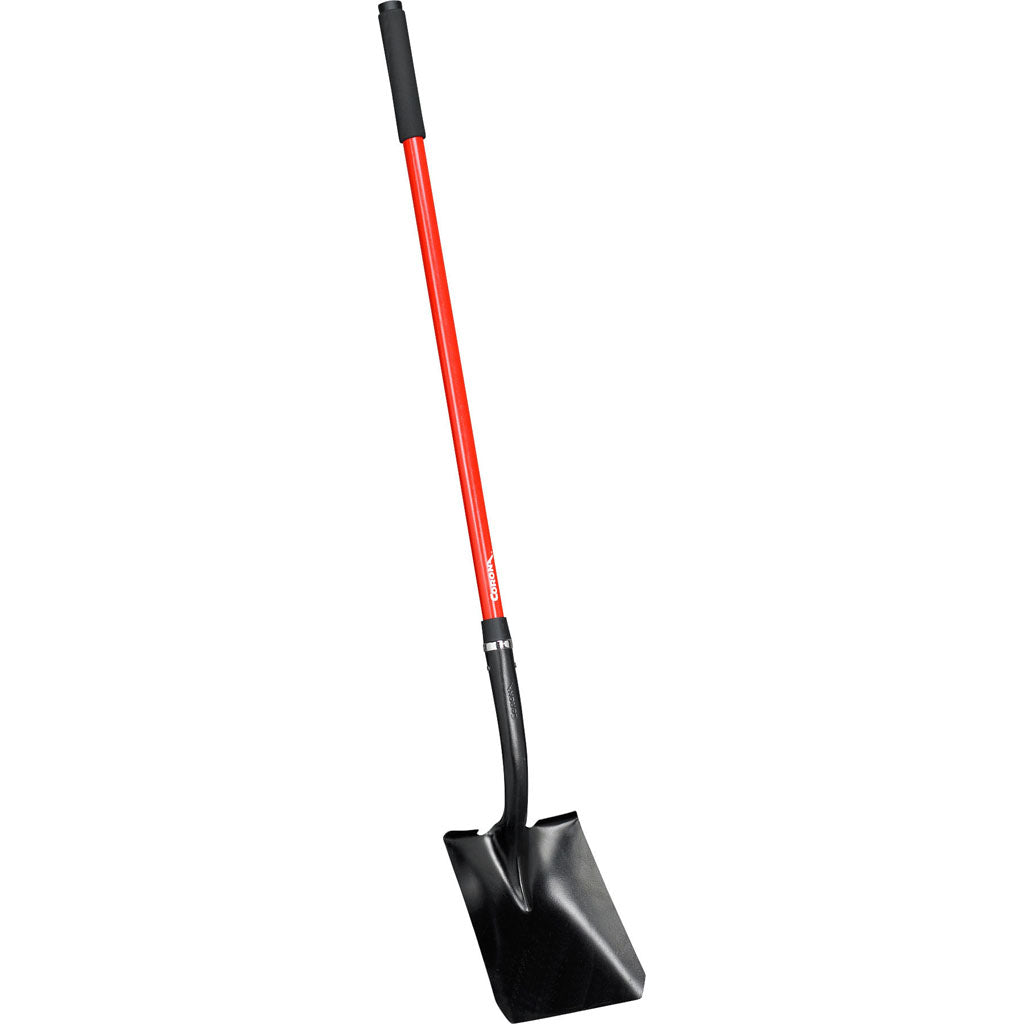 Fiberglass Handle Square Point Shovel (RED, 48 IN)