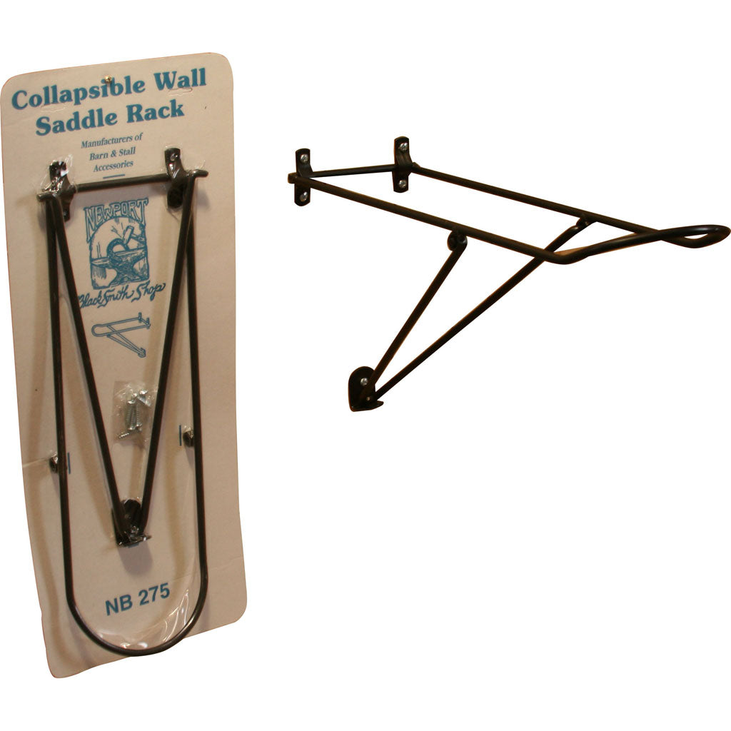 Wall Saddle Rack Collapsible (BLACK)