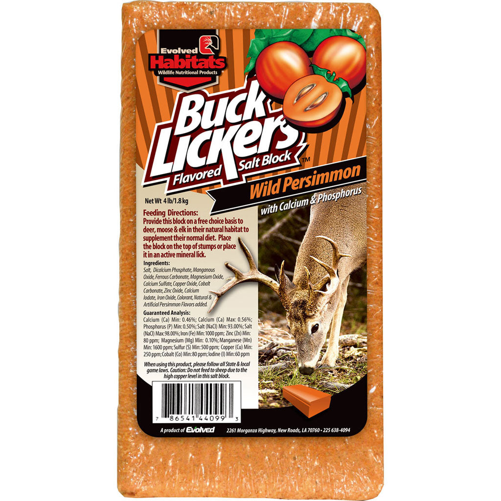 Evolved Buck Lickers Flavored Salt Block (PERSIMMON, 4 LB)
