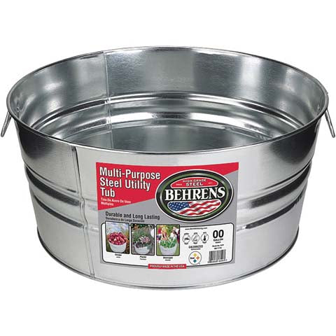 Multi-Purpose Galvanized Steel Utility Tub (GALVANIZED STEE, 17 GAL)