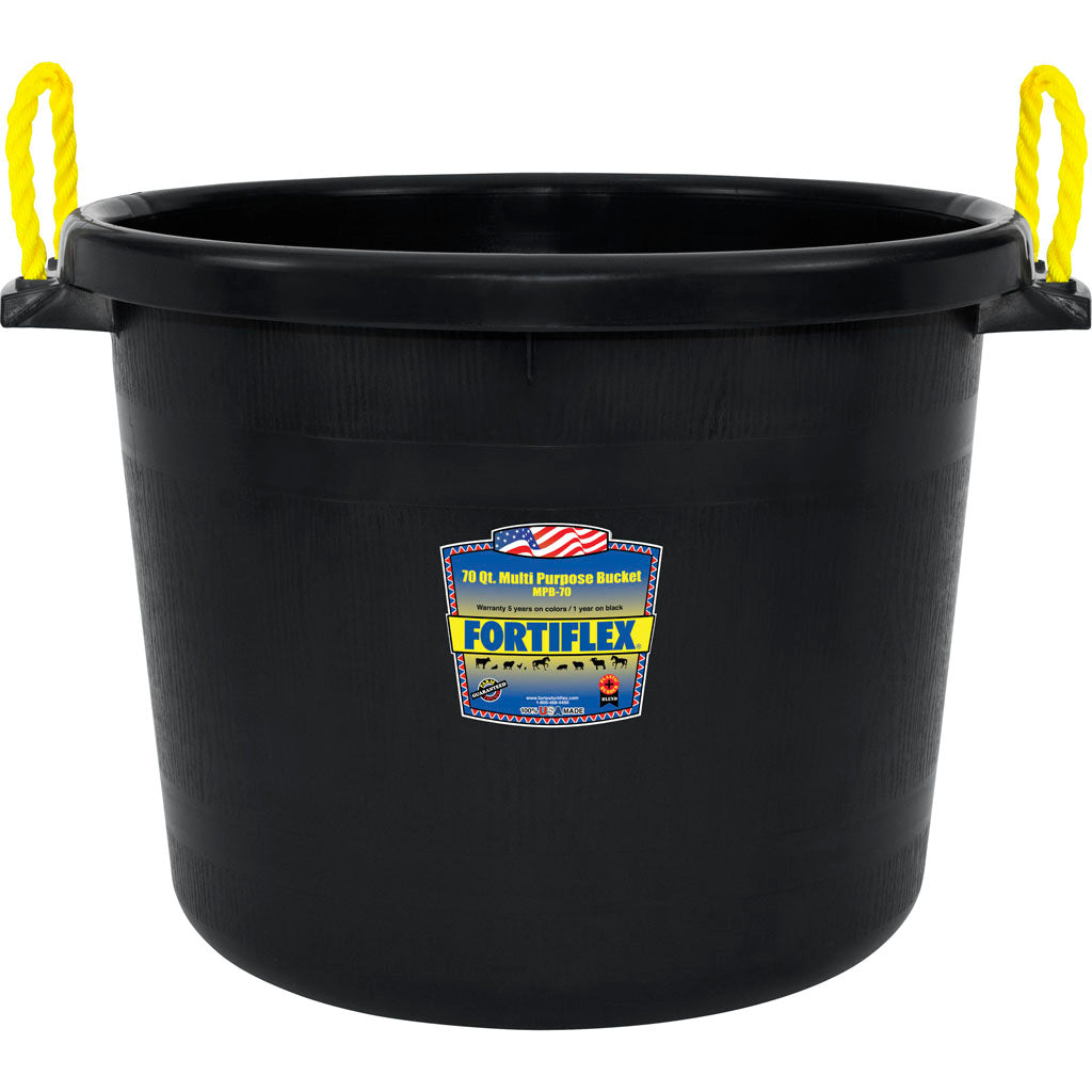 Fortiflex Multi-Purpose Bucket (BLACK, 70 QT)