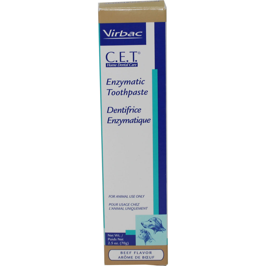 C.E.T. Enzymatic Toothpaste For Dogs & Cats (BEEF, 2.5 OZ-70 GM)