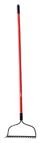 Bond 14 Tine Bow Rake W/Fiberglass Handle (RED, 59X14 IN)