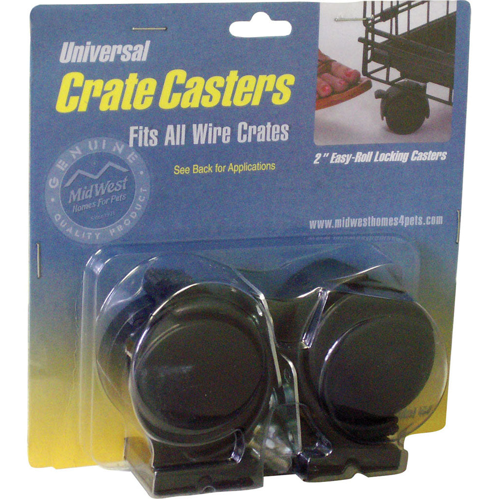 Dog Crate Casters (BLACK, 2 PK)