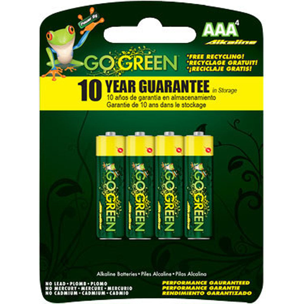 Gogreen Alkaline Battery (AAA-4 PK)