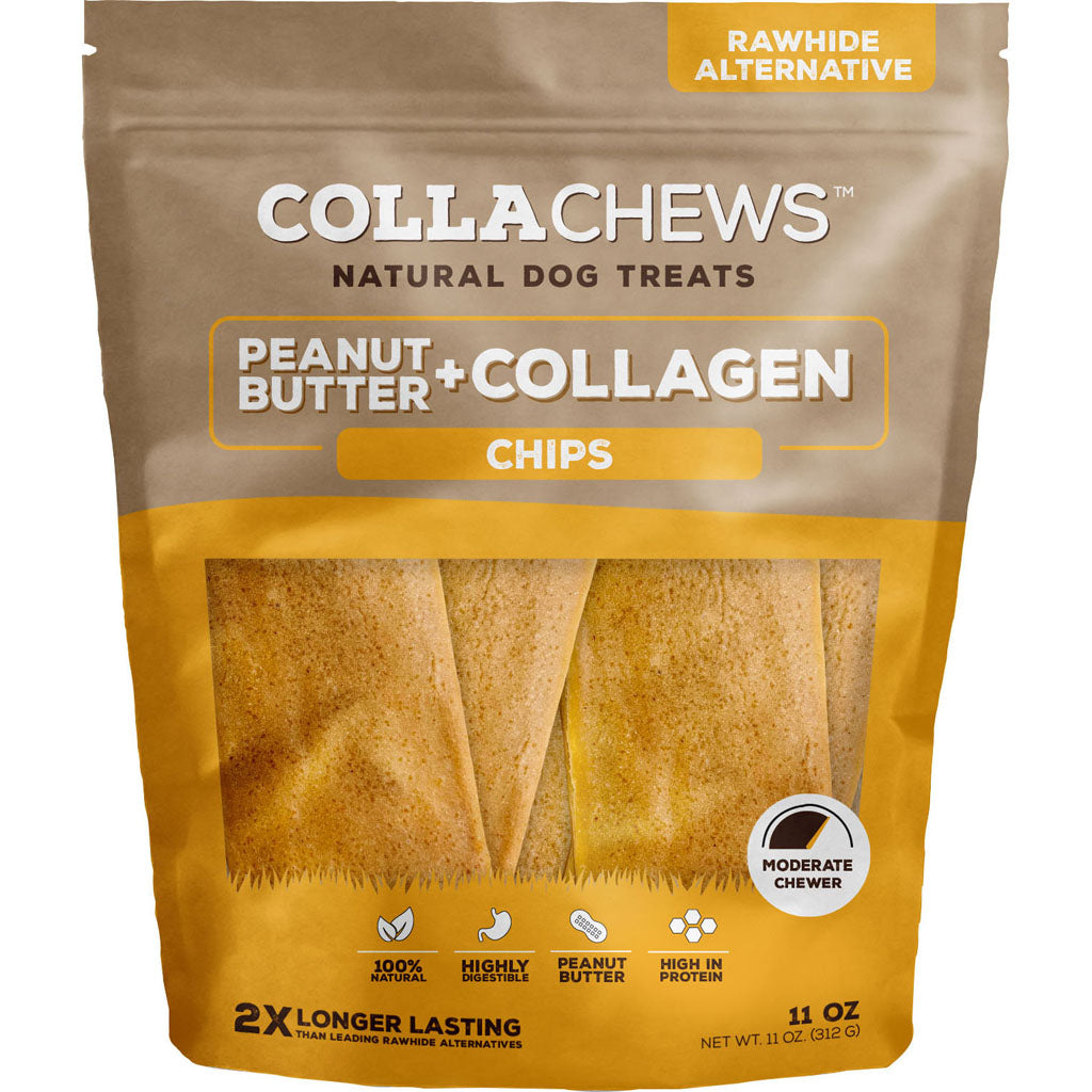 Collachews Collagen Chips (PEANUT BUTTER, 11 OZ)